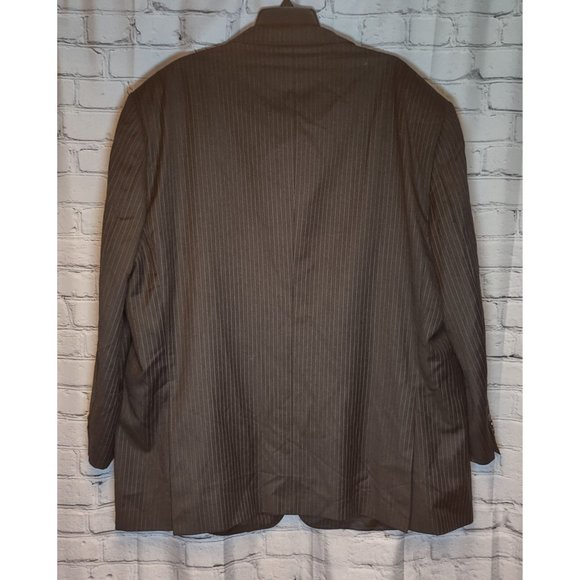 Pronto Uomo Couture Men's Sport Coat Sz 52L Black100% wool pinstripe - Picture 3 of 15